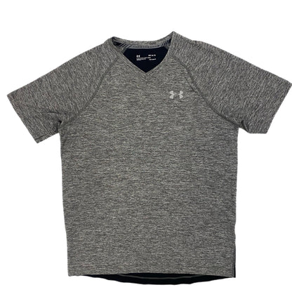 Under Armour Men's Heatgear Fitted V-Neck Tshirt Grey Size Med