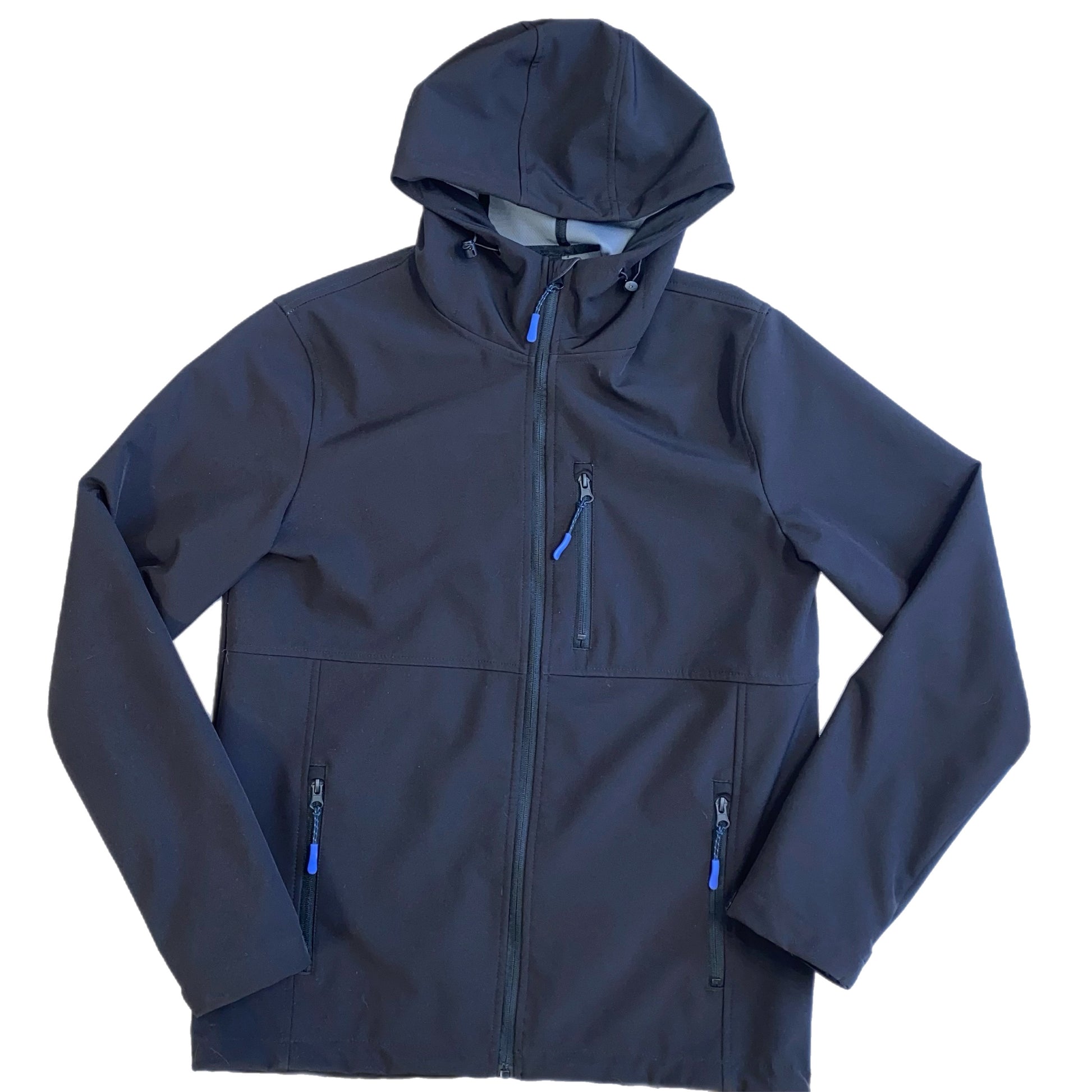 George Men's Lightweight Jacket with Hood Black Size Small