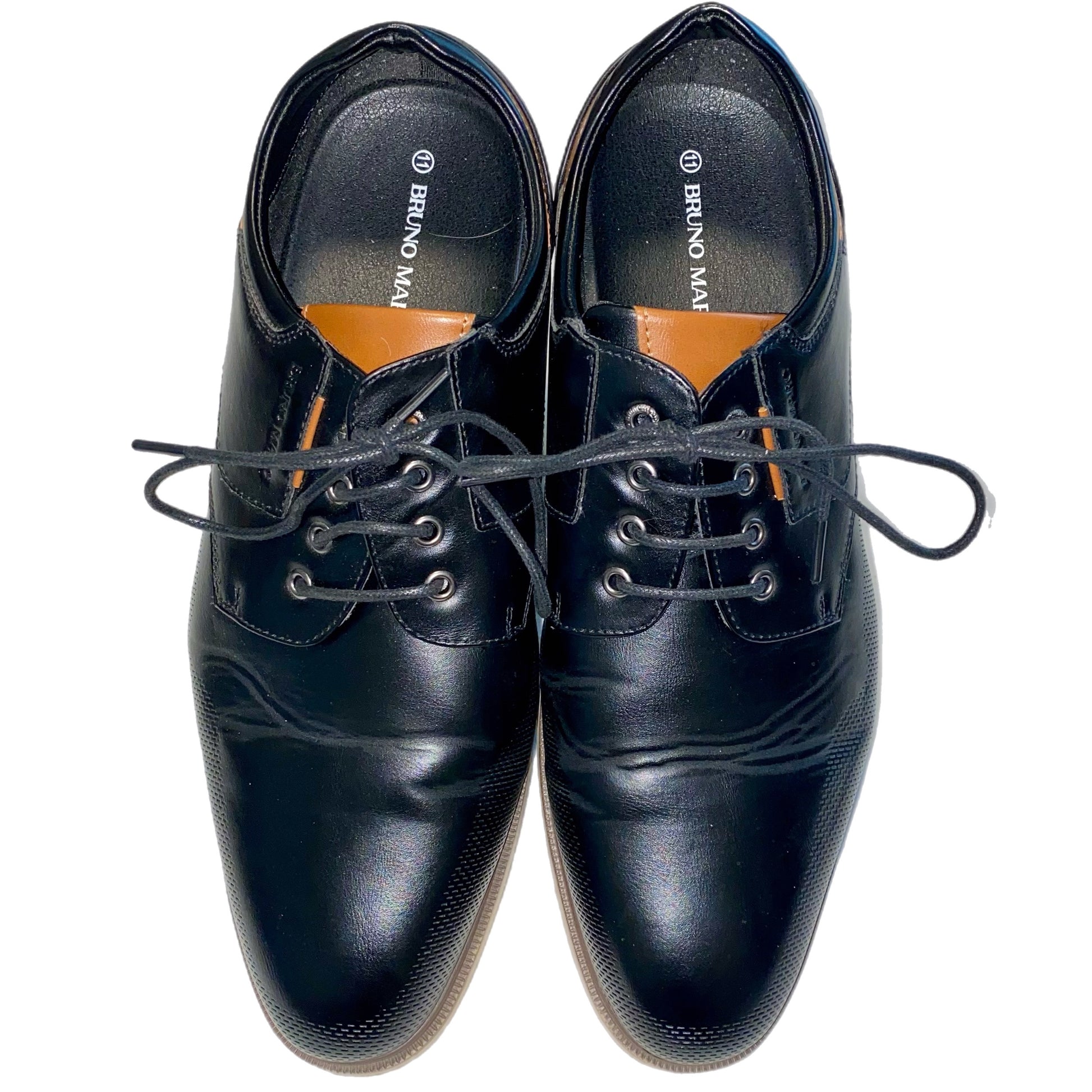 Bruno Marc Men's Casual Dress Oxfords Lace-Up Black Tan Size 11