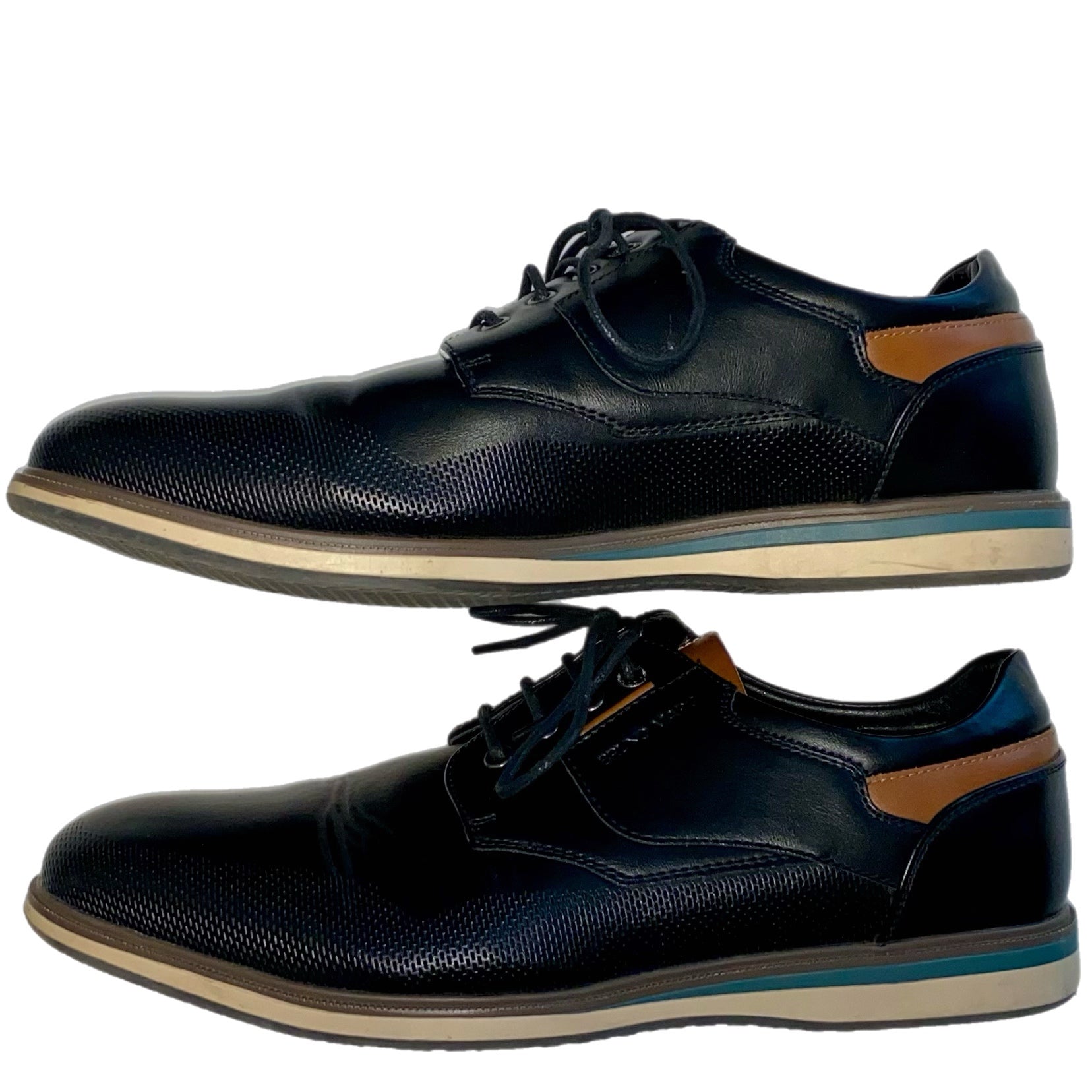 Bruno Marc Men's Casual Dress Oxfords Lace-Up Black Tan Size 11