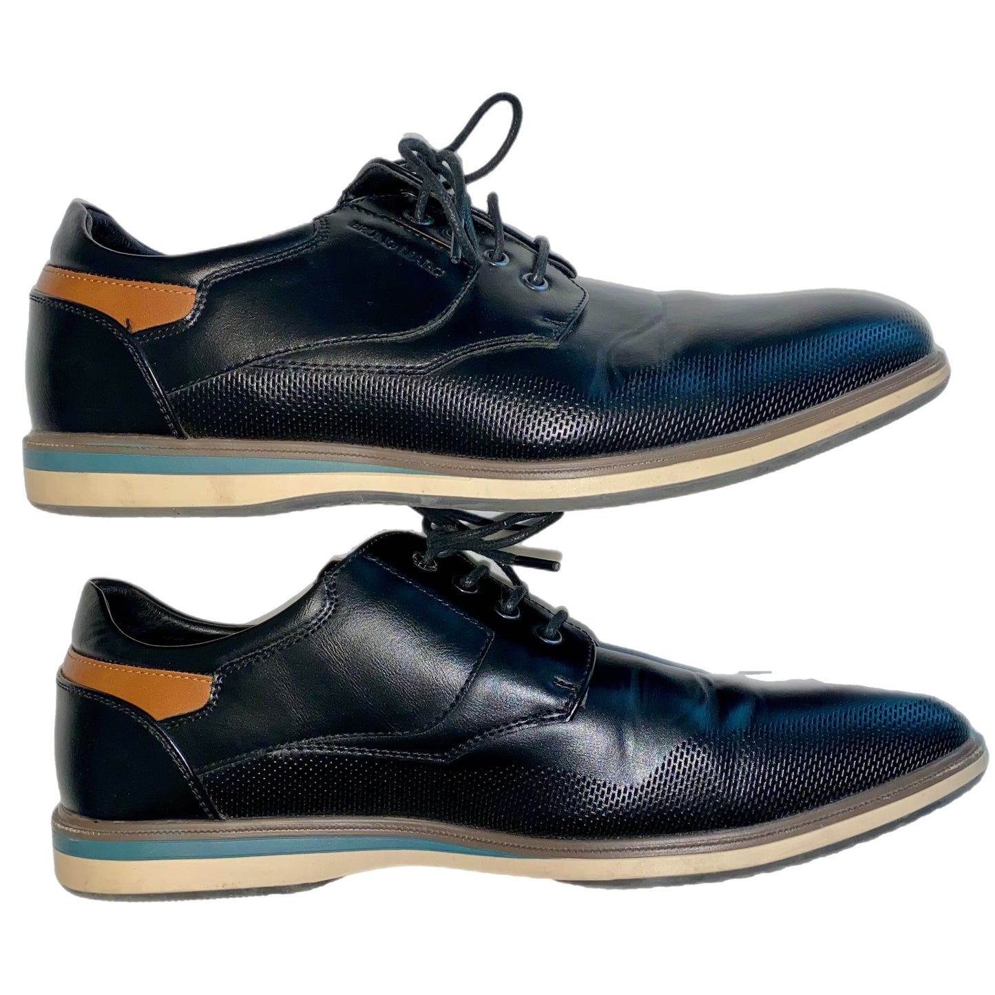 Bruno Marc Men's Casual Dress Oxfords Lace-Up Black Tan Size 11