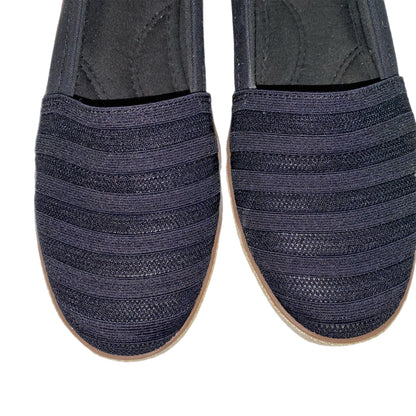 Grasshoppers Memory Deluxe Wedge Slip-On Black Tan Size 9.5