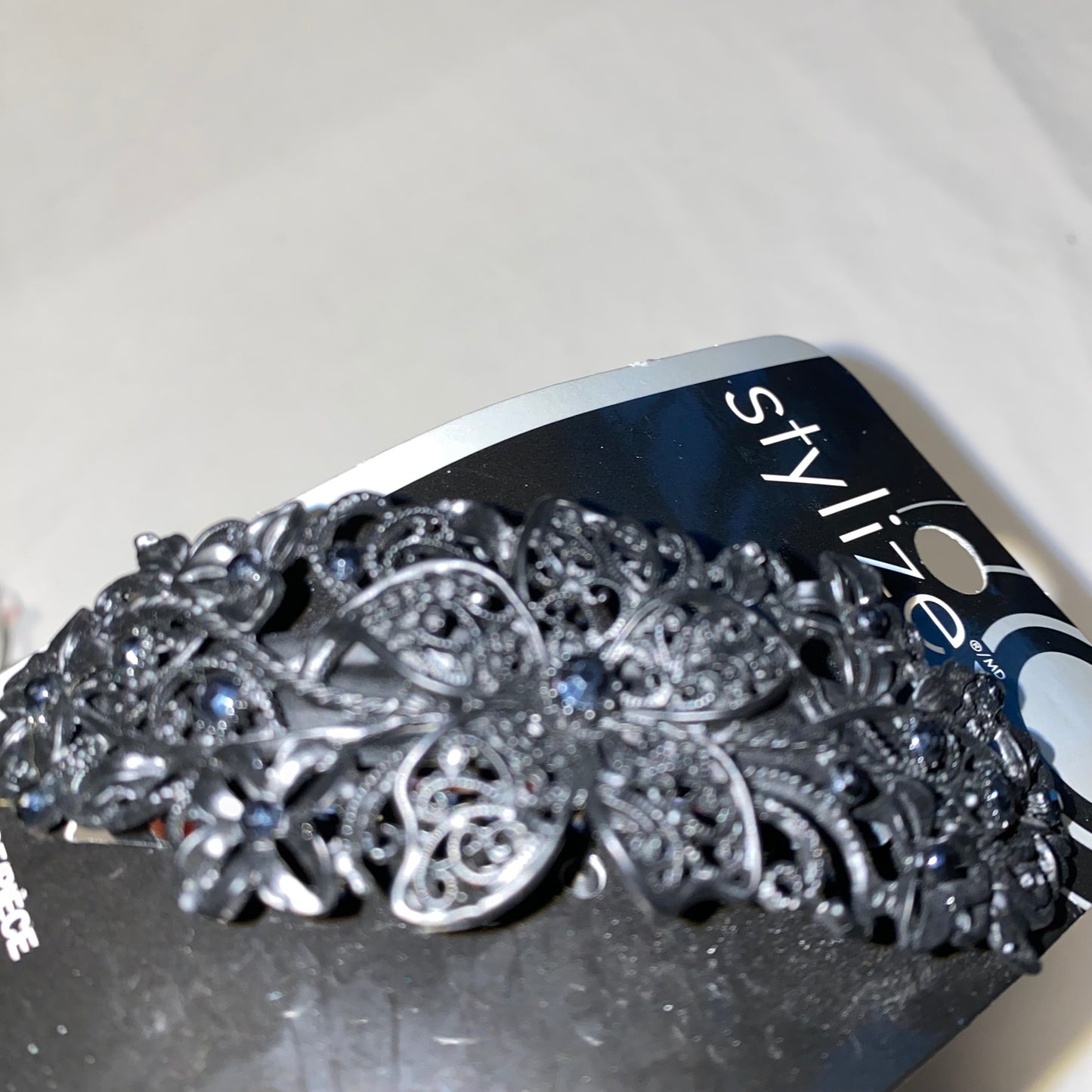 Stylize Hair Barrette Black Sequins