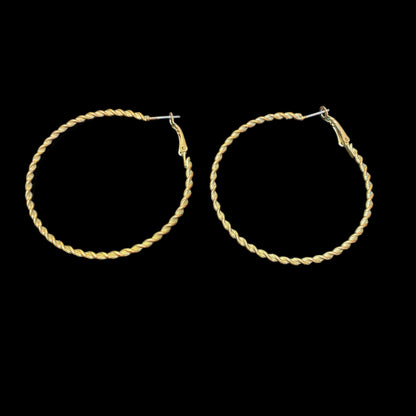 Copper Hoop Earrings with Omega Back Closure