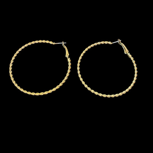 Copper Hoop Earrings with Omega Back Closure