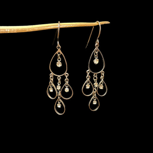 Copper Hoop Earrings with Omega Back Closure