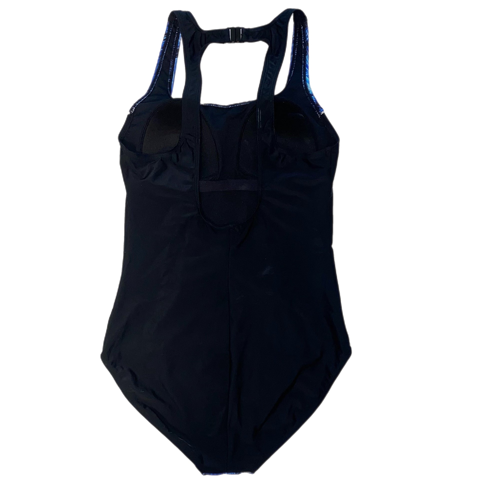 Roots Women's 1 Piece Swimsuit Black and Blue Size 10