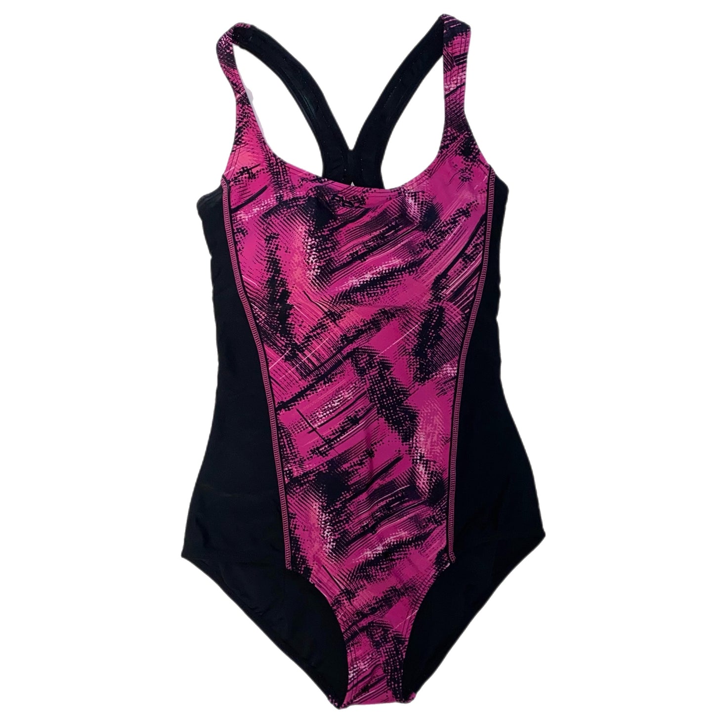Roots Women's 1 Piece Swimsuit Black & Pink Size 10