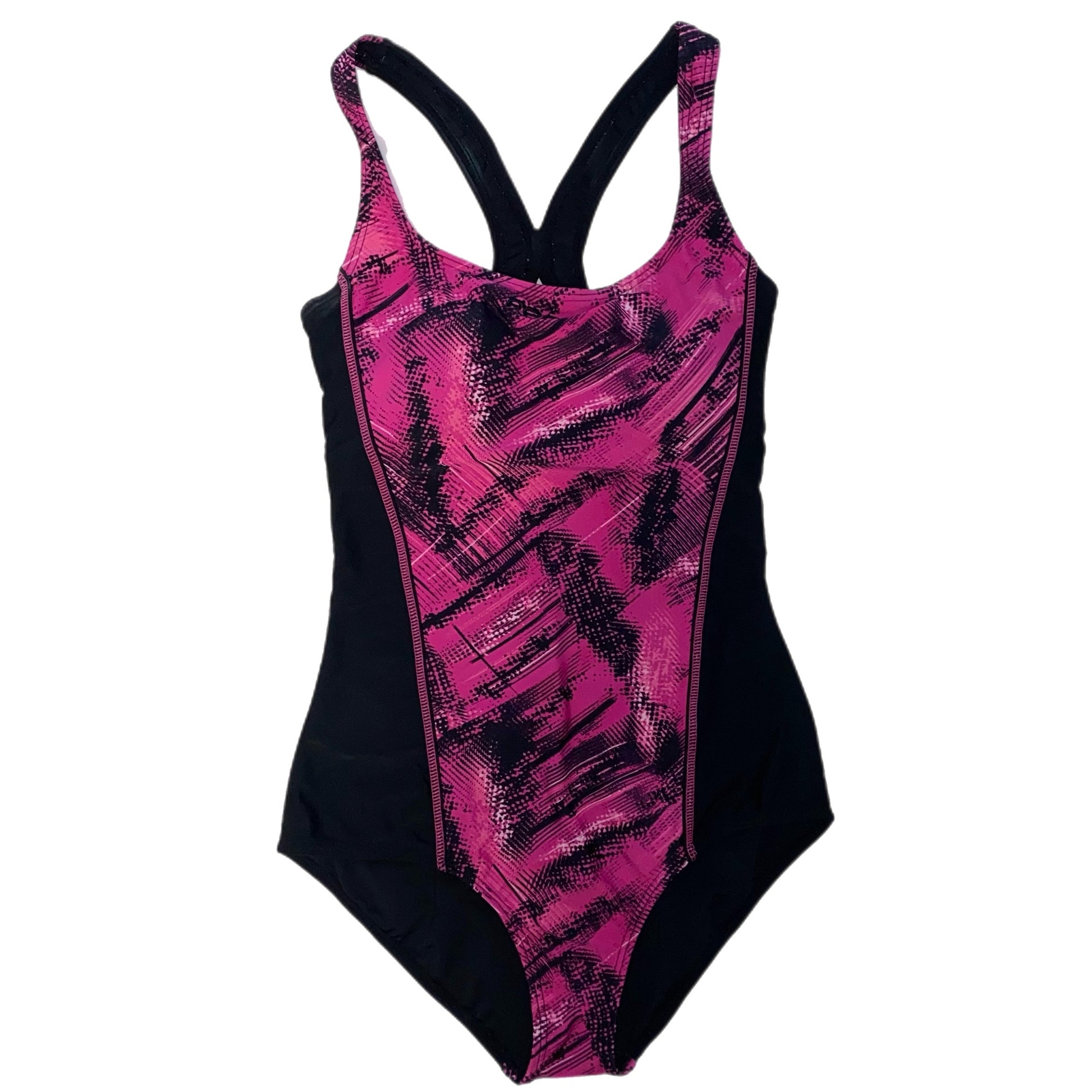 Roots Women's 1 Piece Swimsuit Black & Pink Size 10