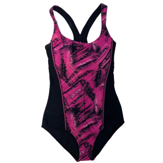 Roots Women's 1 Piece Swimsuit Black & Pink Size 10