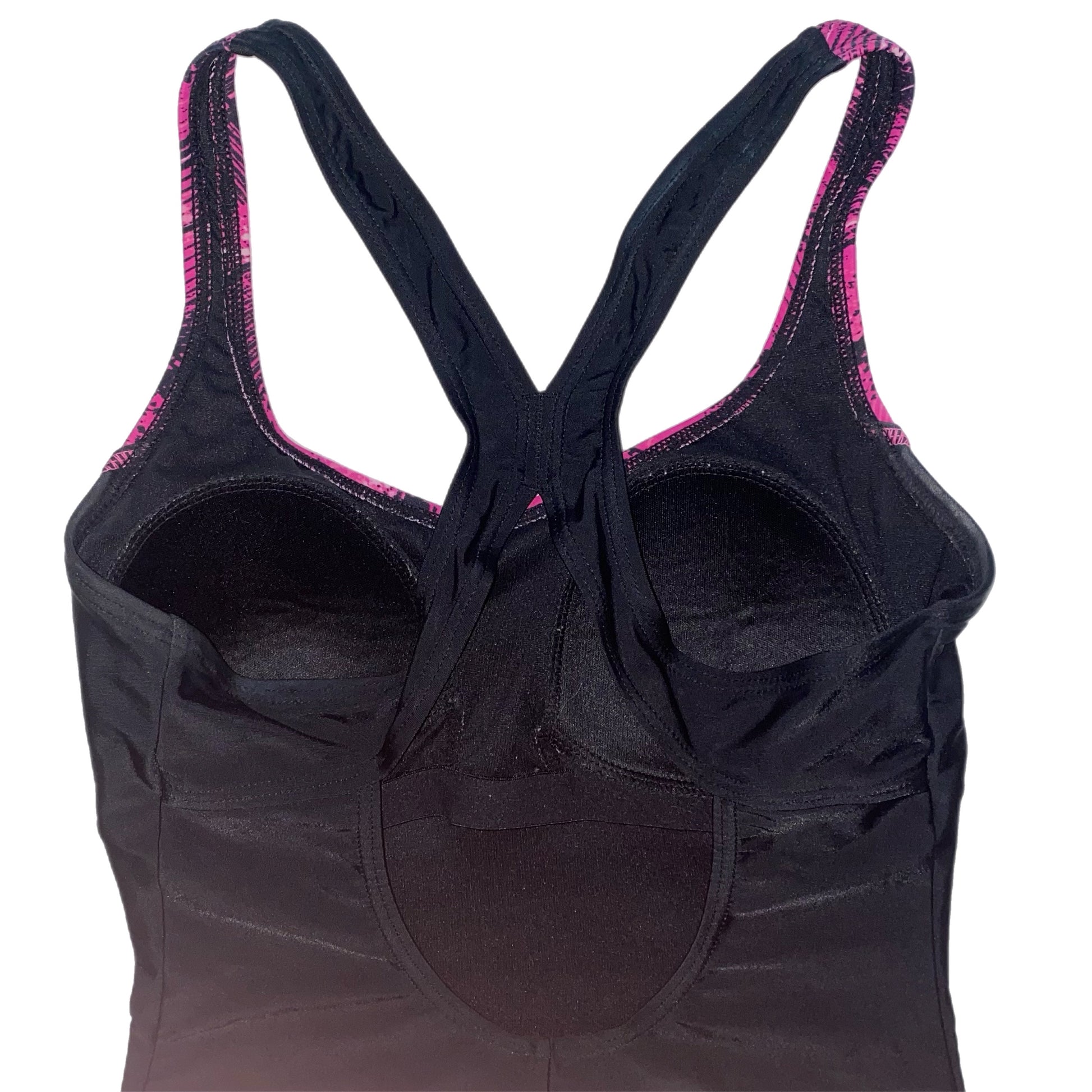 Roots Women's 1 Piece Swimsuit Black & Pink Size 10