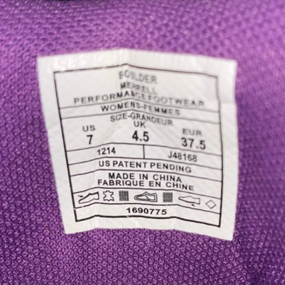 Merrell Women's Gortex Hiking Boot Grey & Purple Size 7