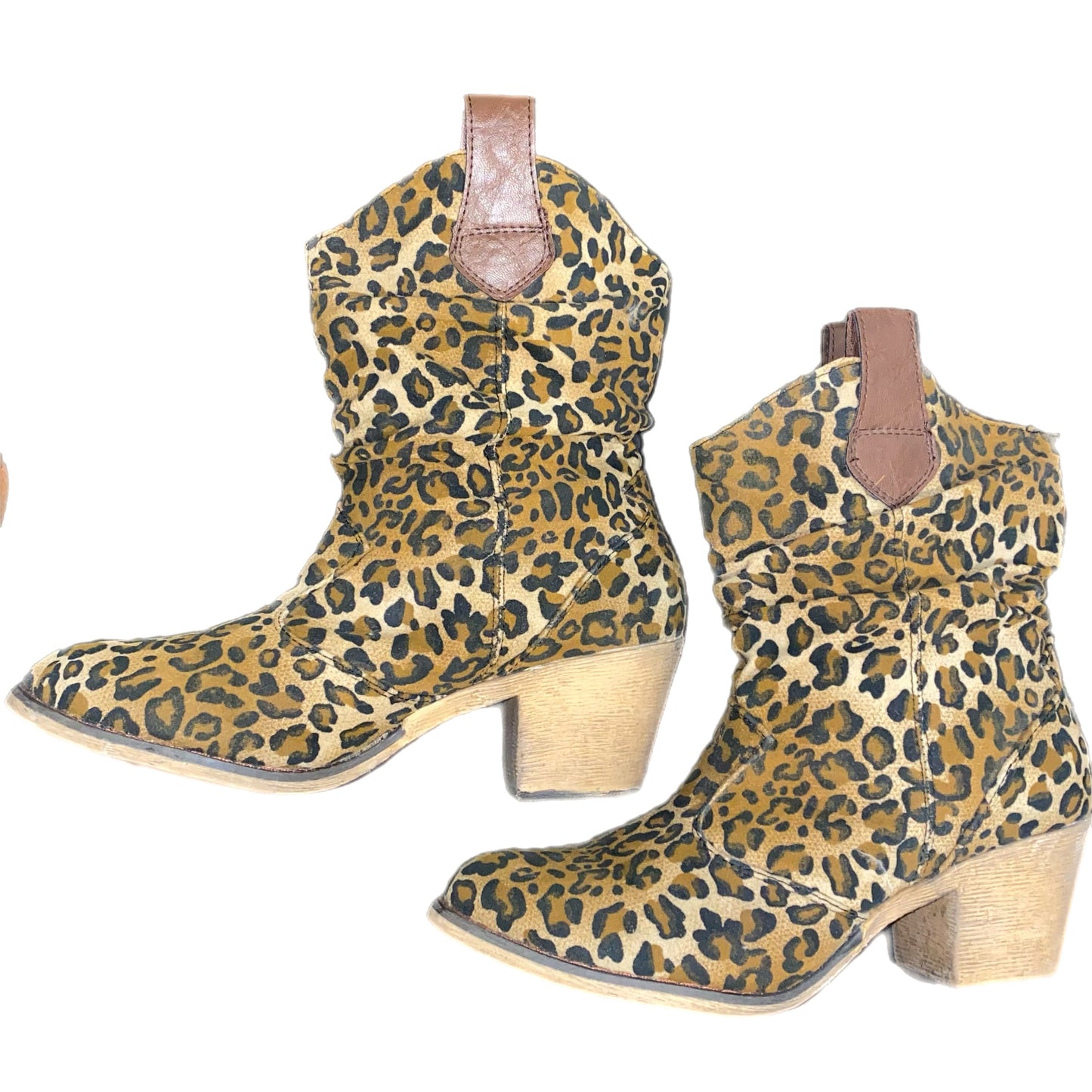 Wet Seal Women's Animal Print Ankle Boots Size 8