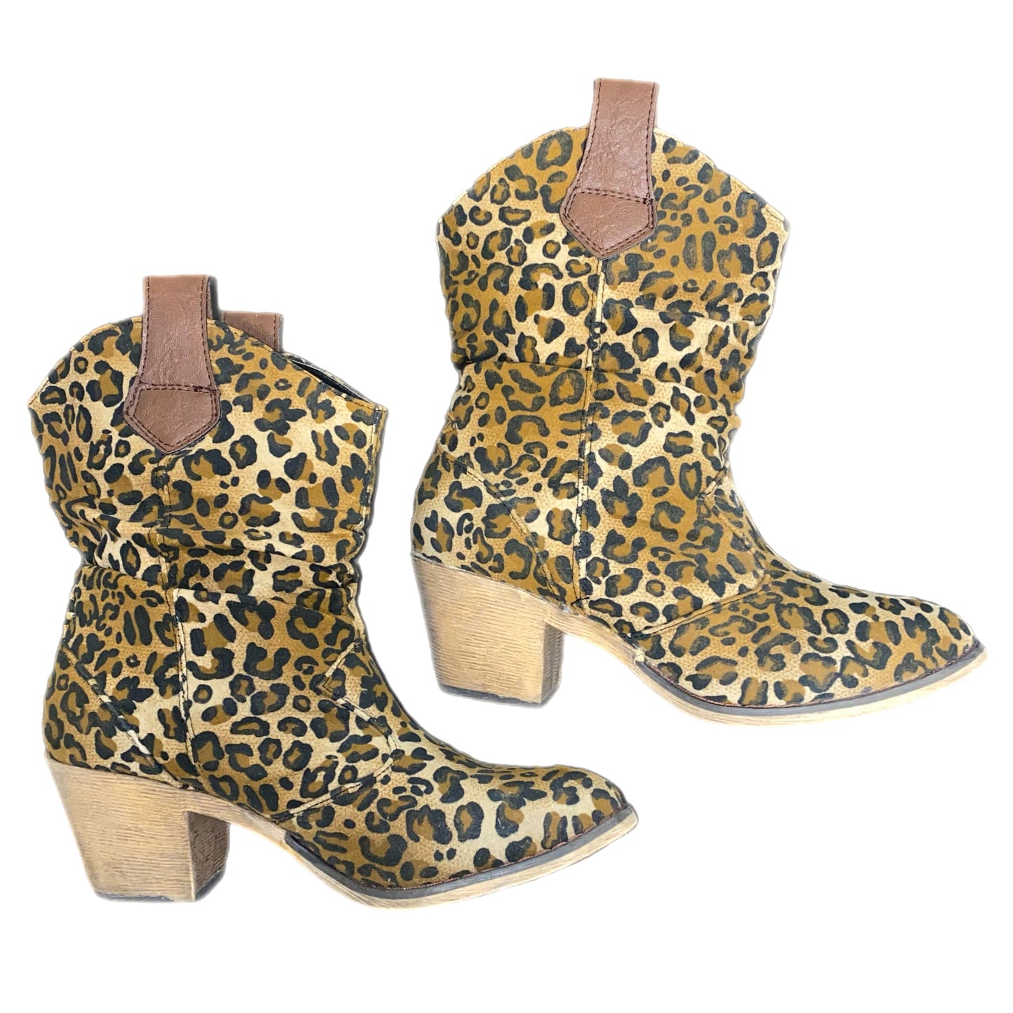 Wet Seal Women's Animal Print Ankle Boots Size 8