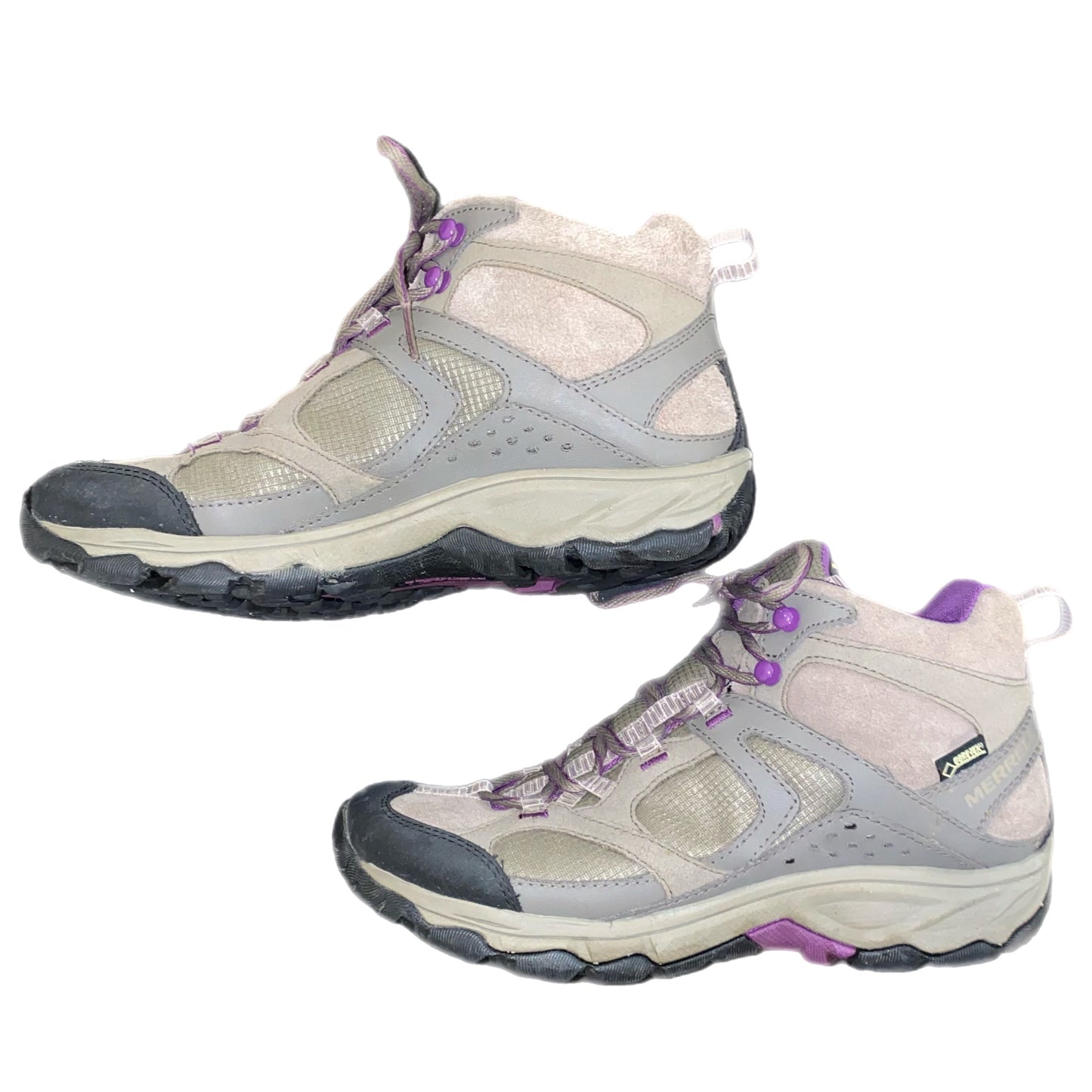 Merrell Women's Gortex Hiking Boot Grey & Purple Size 7