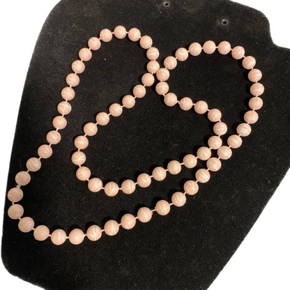 Women's Fashion Necklace Pale Pink Bead 13"