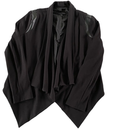 Women's Draped Open-Front Jacket – Chic & Edgy – Size 8 (Attitude) front view