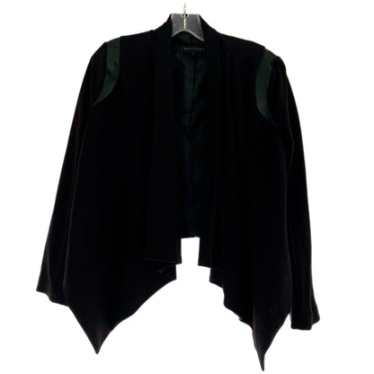 Women's Draped Open-Front Jacket – Chic & Edgy – Size 8 (Attitude) front view