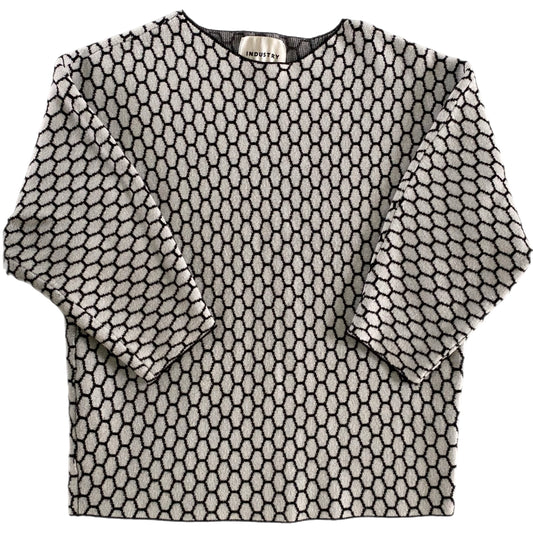 Women's Geometric Knit Sweater – Chic & Cozy – Size Medium (Industry) front flat lay view