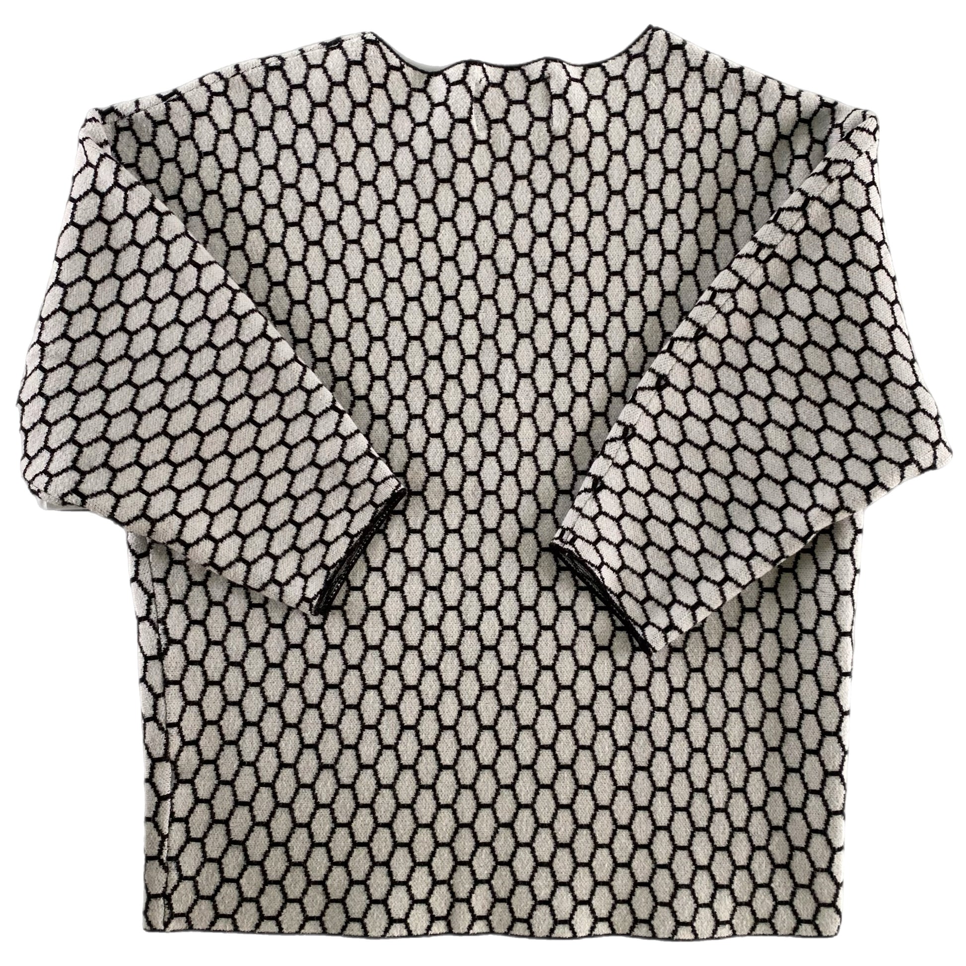 Women's Geometric Knit Sweater – Chic & Cozy – Size Medium (Industry) back