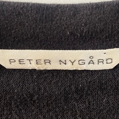 Women’s Black Button-Up Cardigan Sweater – Size Medium [Peter Nygård] garment tag