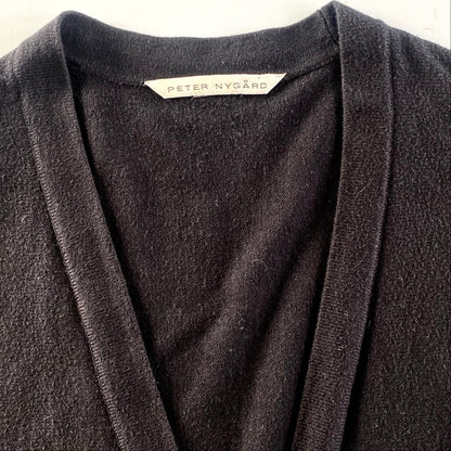 Women’s Black Button-Up Cardigan Sweater – Size Medium [Peter Nygård]