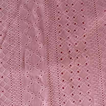 2-Pack Eyelet Knit Tank Tops – Pink & Black, Size Large close up of islet