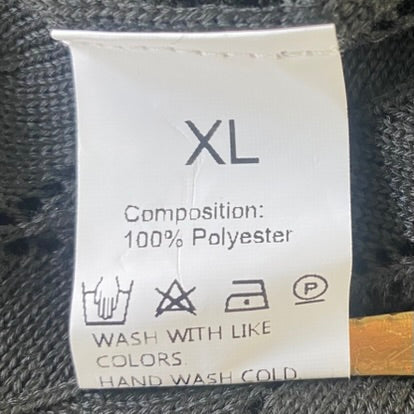 Women’s Black Textured Knit Camisole – Size XL (100% Polyester) garment tag