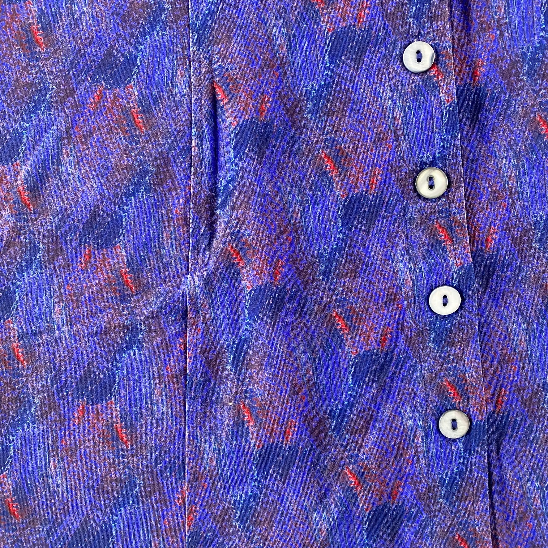 Women's Button-Up Tunic Dress – Bamboo & Organic Cotton – Size Medium (Blue Sky Clothing Co.)fabric and button detail