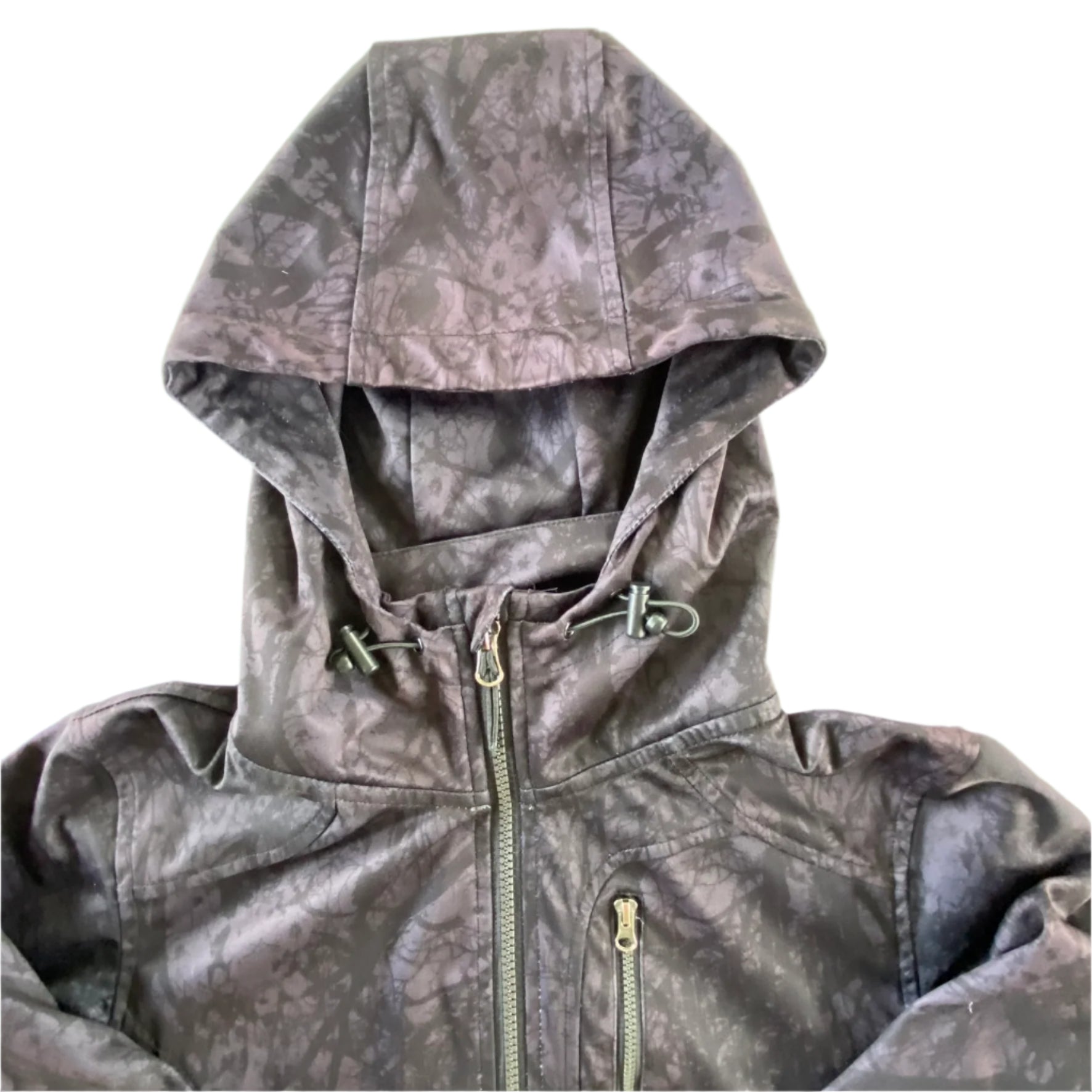 Women’s Hooded Full-Zip Lightweight Windbreaker – Size Small (Mondetta) close up hood
