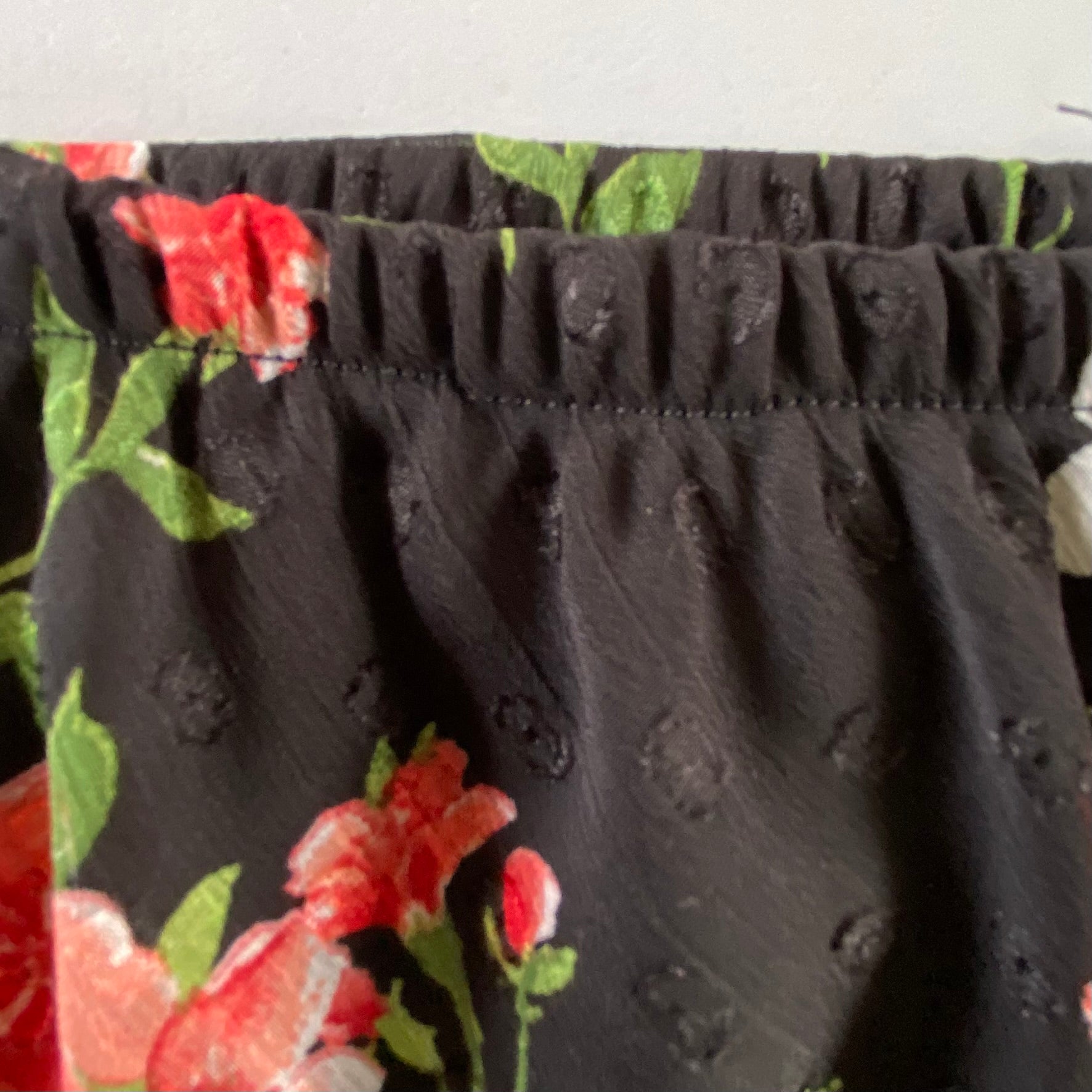 Women's Tiered Ruffle Skirt – Floral Chiffon – Size XL (Mercer & Madison) elastic waist