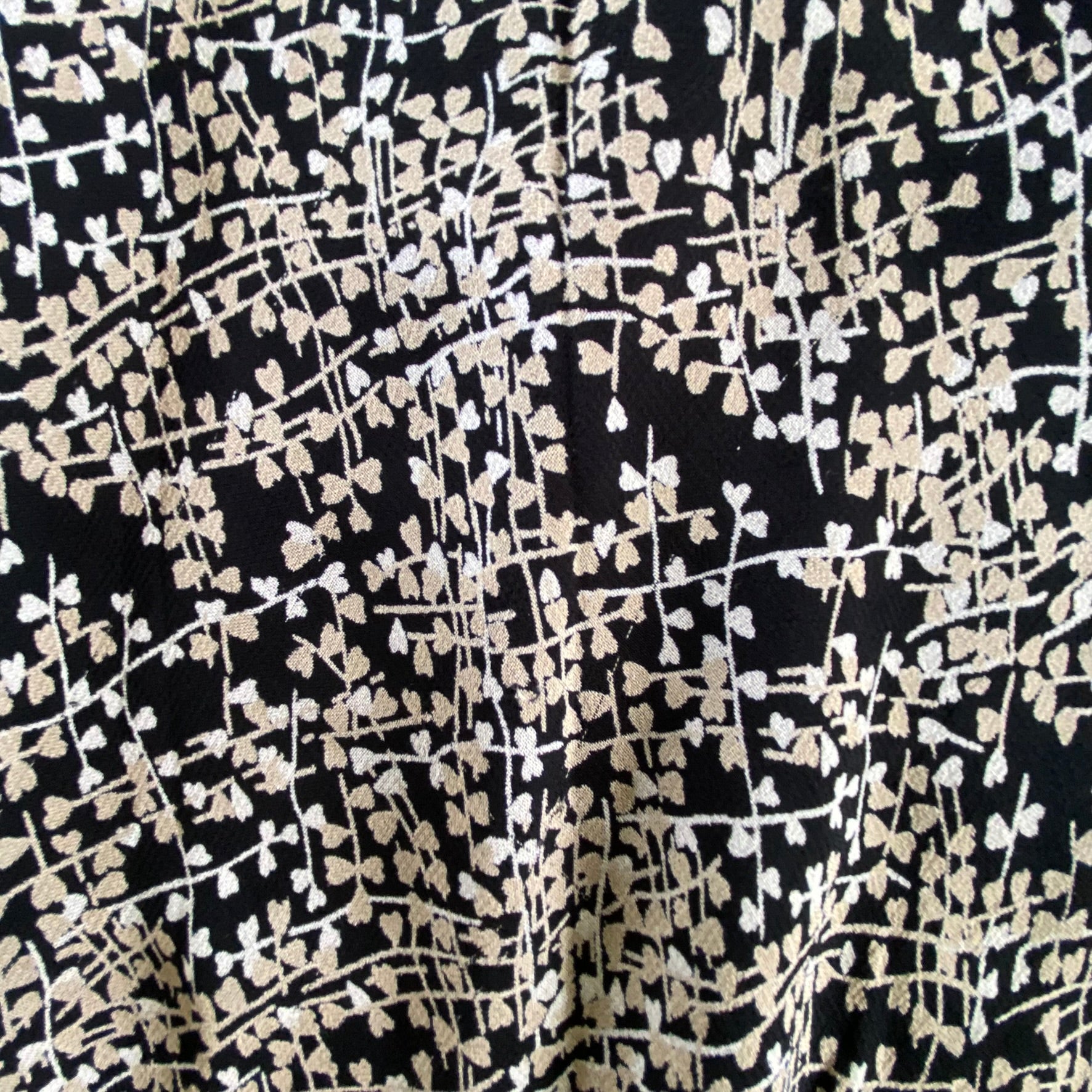 Plus Size Ruffled Midi Skirt – Rayon Shell with Abstract Print – Size 20W (JM Collection) close up of print