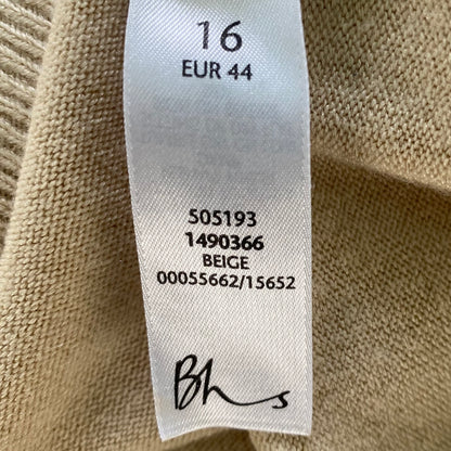 Beige Knit Top – Short Sleeve – Size 16 (BHS) garment tag
