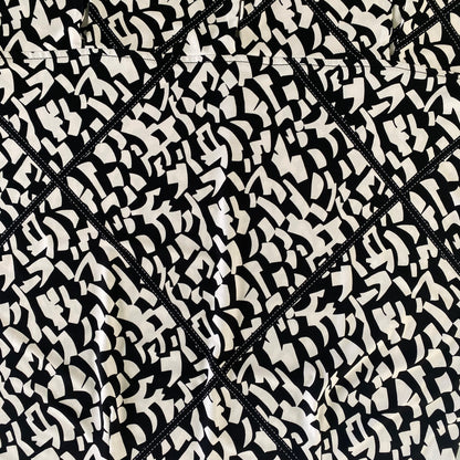 Geometric Print Sleeveless Dress – Knee-Length – Made in Canada – Size 12 (Joseph Ribkoff) close up of pattern